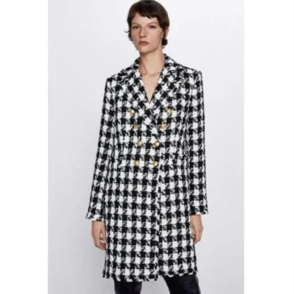 Zara Houndstooth Set - Jacket and Mini Skirt